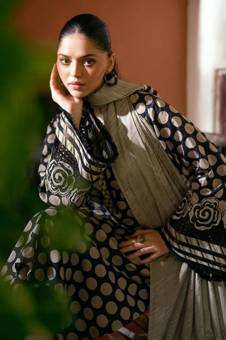 BAROQUE POLCA DOT 3PC SILK PRINT EMB ARTICAL