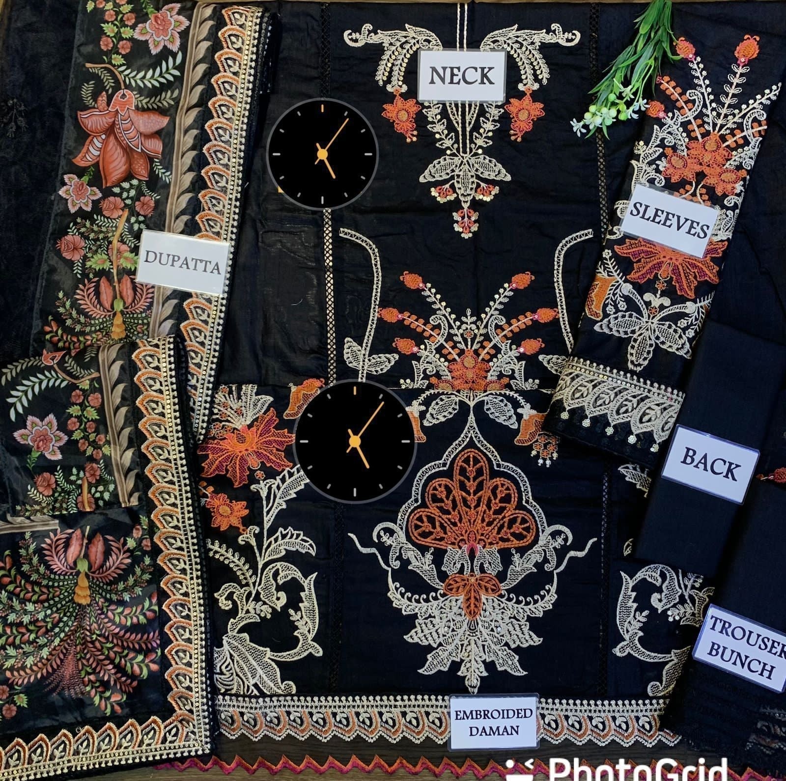 MARIA B SATEEN lawn fully heavy embroidered spengle work
